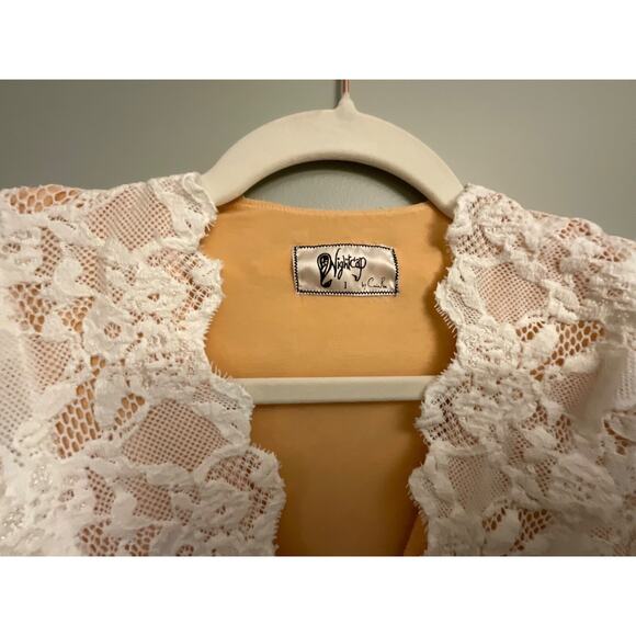 NIGHTCAP ANTIONETTE WISTERIA LACE SHEATH MINI DRESS NUDE LININGSZ 1 XS $395 MSRP - Picture 6 of 10